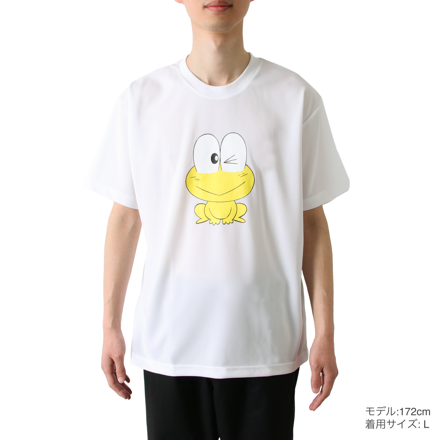 ドライTシャツ|ピョン吉ウインク(白)
