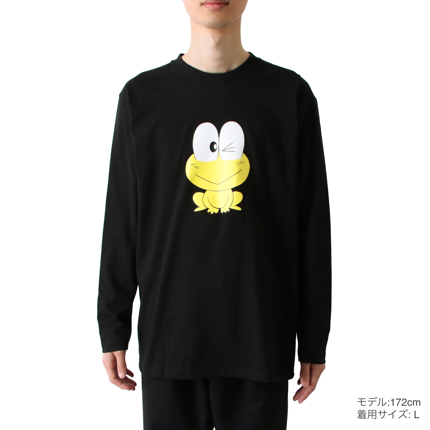 長袖Tシャツ|ピョン吉ウインク(黒)