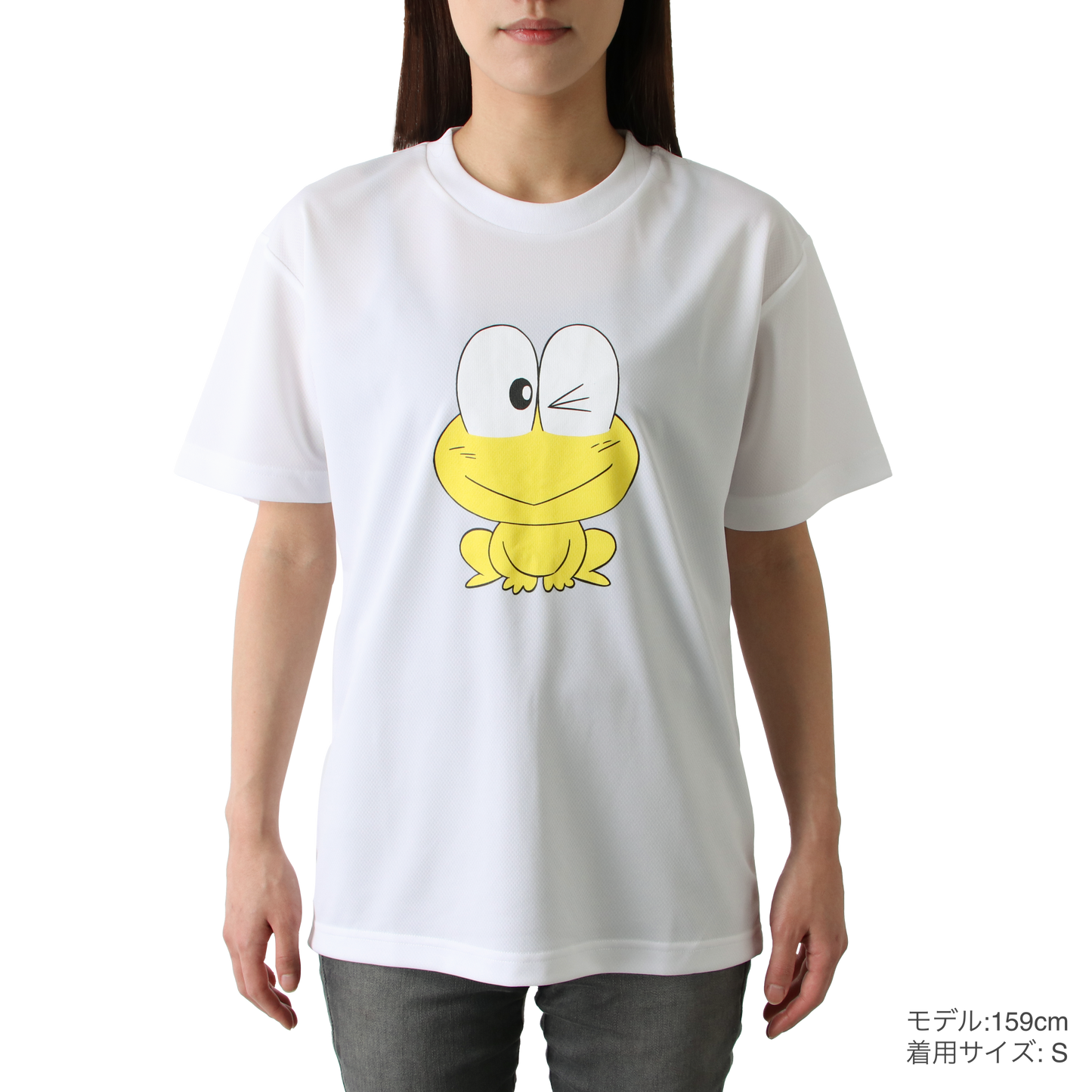 ドライTシャツ|ピョン吉ウインク(白)