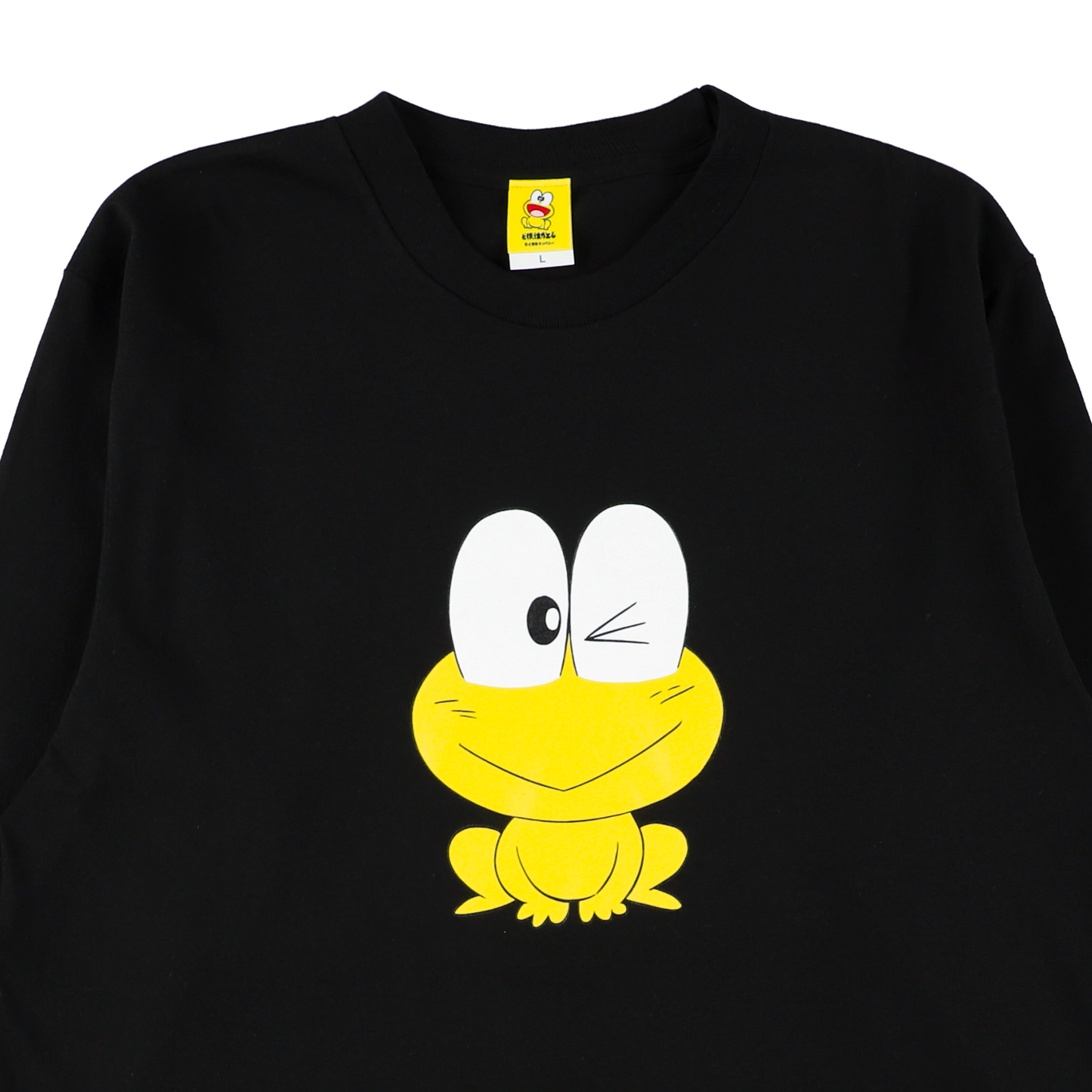 長袖Tシャツ|ピョン吉ウインク(黒)