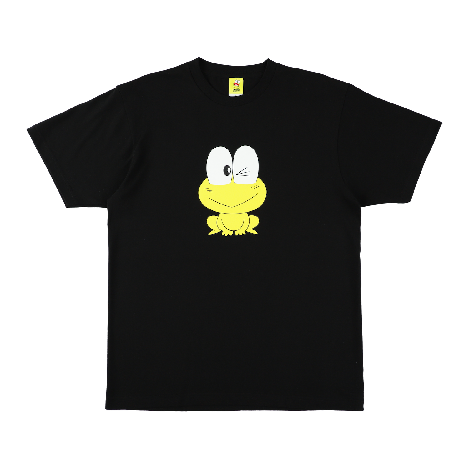 ど根性ガエル公式ショップ|Tシャツ|ピョン吉ウインク(黒) ど根性ガエル公式ショップ|Tシャツ|ピョン吉ウインク(黒)