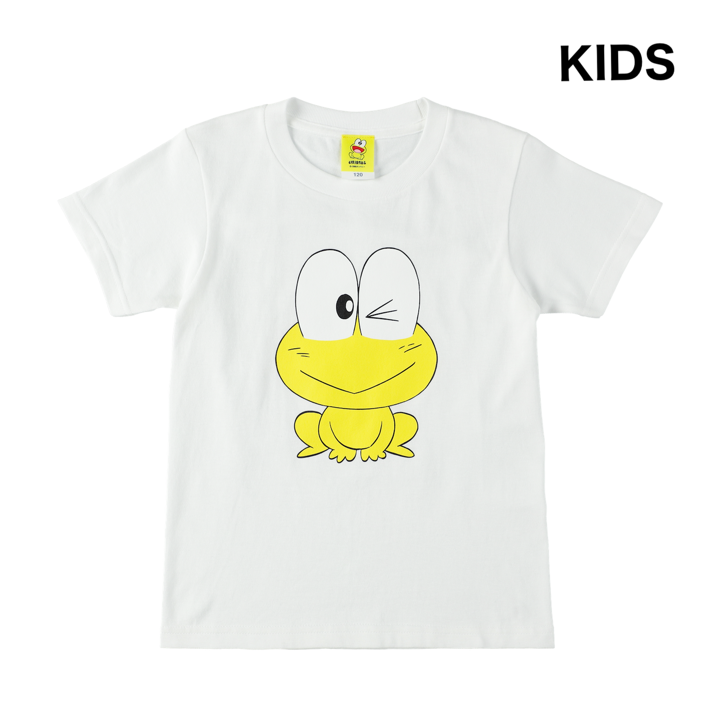 キッズTシャツ|ピョン吉ウインク(白)