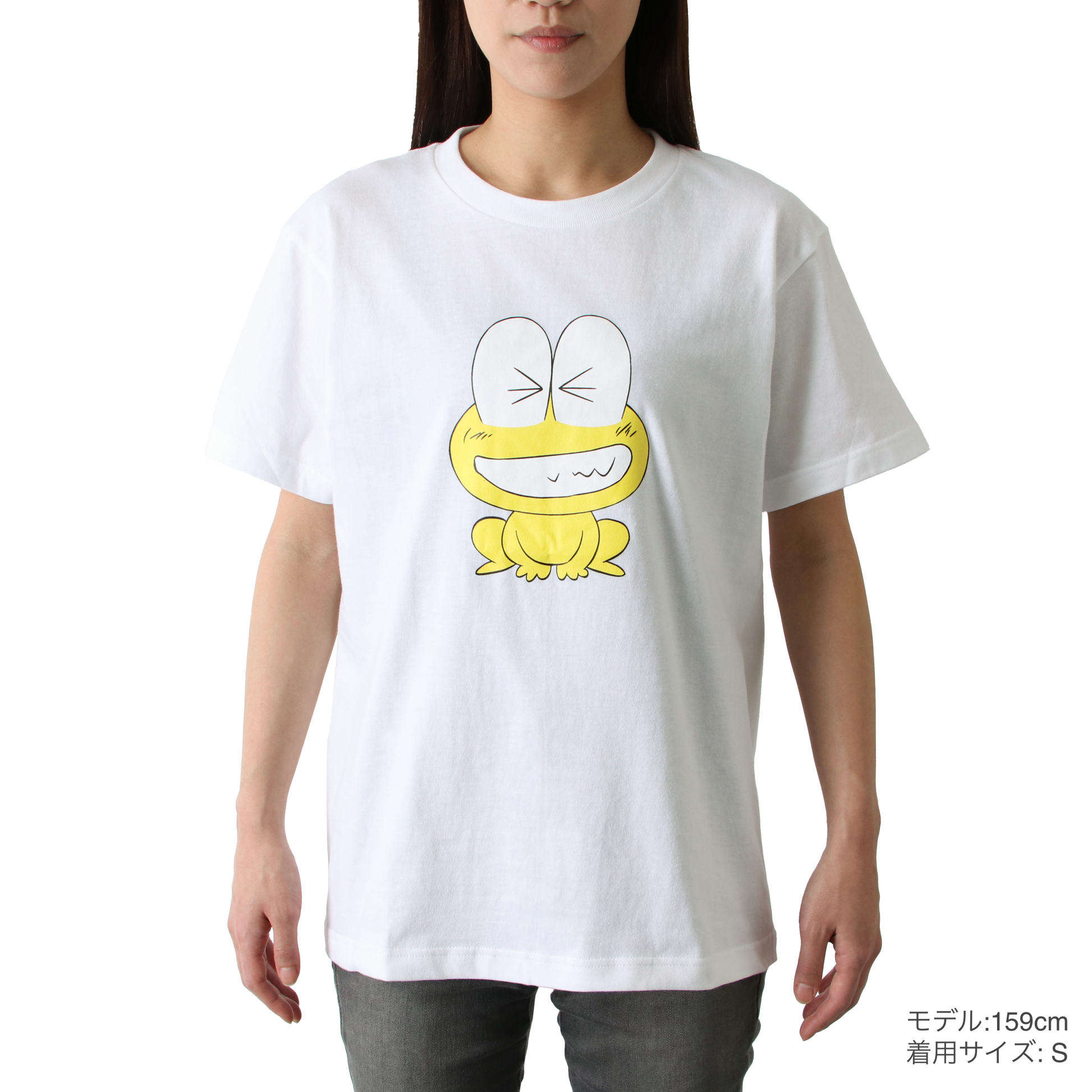 ど根性ガエル公式ショップ|Tシャツ|ピョン吉ハッピー(白) ど根性ガエル公式ショップ|Tシャツ|ピョン吉ハッピー(白)