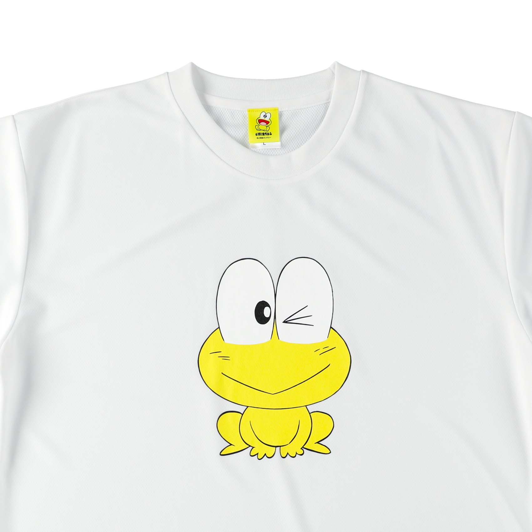 ど根性ガエル公式ショップ|ドライTシャツ|ピョン吉ウインク(白) ど根性ガエル公式ショップ|ドライTシャツ|ピョン吉ウインク(白)
