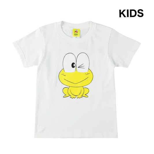 キッズTシャツ｜ピョン吉ウインク（白）